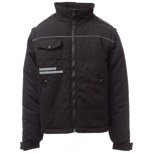 KURTKA ROBOCZA OSTRZEGAWCZA HIVIS WARM 2.0 - CZARNY