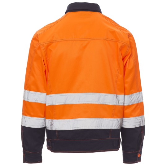 KURTKA ROBOCZA SAFE HI-VI - POMARAŃCZOWY FLUO-GRANATOWY