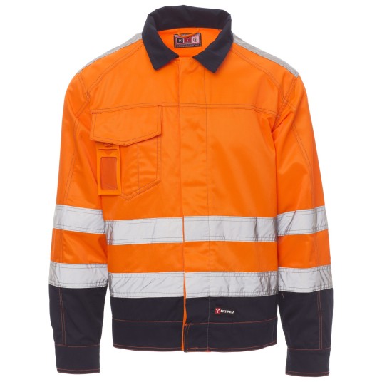 KURTKA ROBOCZA SAFE HI-VI - POMARAŃCZOWY FLUO-GRANATOWY
