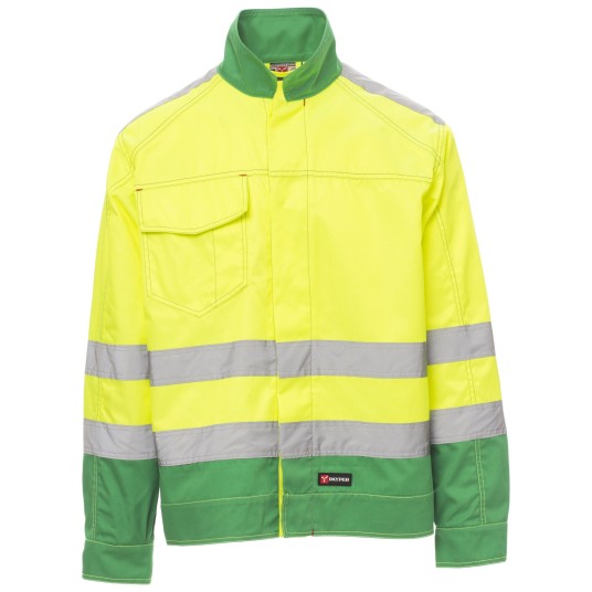 KURTKA ROBOCZA SAFE HI-VI - ŻÓŁTY FLUO-ŻELOWY ZIELONY