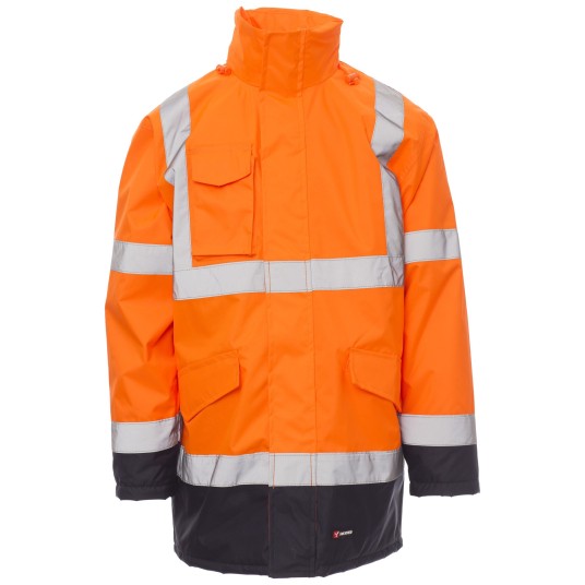 KURTKA ROBOCZA YARD - POMARAŃCZOWY FLUO-GRANATOWY