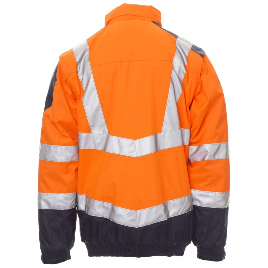 KURTKA ROBOCZA Z KAPTUREM INTERSTATE - POMARAŃCZOWY FLUO-GRANATOWY