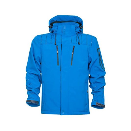 KURTKA SOFTSHELL 4TECH MĘSKA - NIEBIESKI