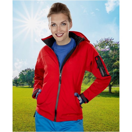 KURTKA SOFTSHELL ANIMA DAMSKA - CZERWONY