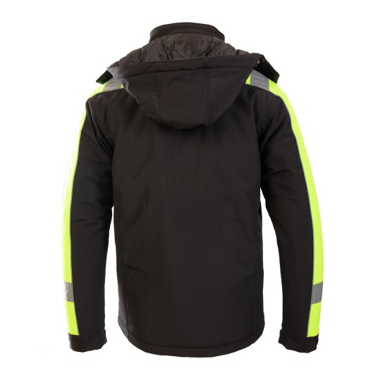 KURTKA SOFTSHELL BENEFIT RIVAL OCIEPLANA - CZARNY-ŻÓŁTY