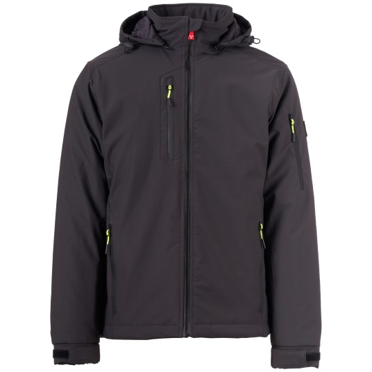 KURTKA SOFTSHELL CREEK LITE PAD - ANTRACYTOWY-CZARNY