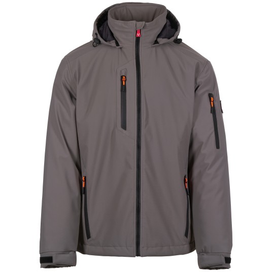 KURTKA SOFTSHELL CREEK ULTRALITE PAD - ZADYMIONY-CZARNY