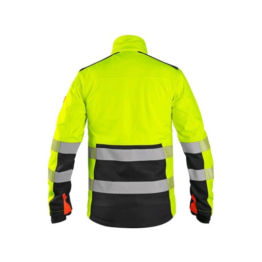 KURTKA SOFTSHELL CXS BENSON OSTRZEGAWCZA - ŻÓŁTO-CZARNY