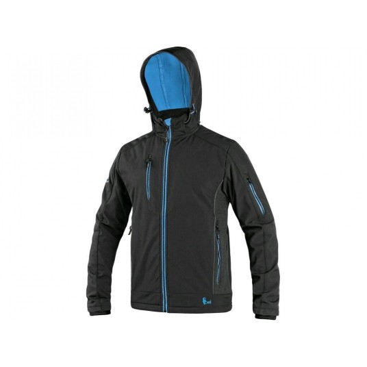 KURTKA SOFTSHELL CXS DURHAM MĘSKA - CZARNO-NIEBIESKI