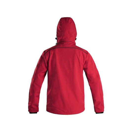 KURTKA SOFTSHELL CXS DURHAM MĘSKA - CZERWONO-CZARNY