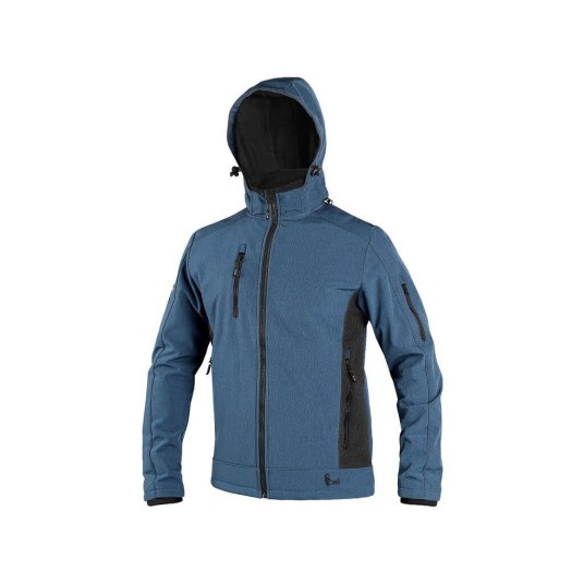 KURTKA SOFTSHELL CXS DURHAM MĘSKA - NIEBIESKO-CZARNY