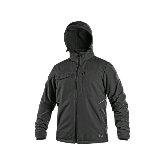 KURTKA SOFTSHELL CXS STRETCH MĘSKA - CZARNY