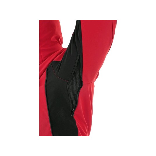 KURTKA SOFTSHELL CXS VEGAS MĘSKA ZIMOWA - CZERWONO-CZARNY