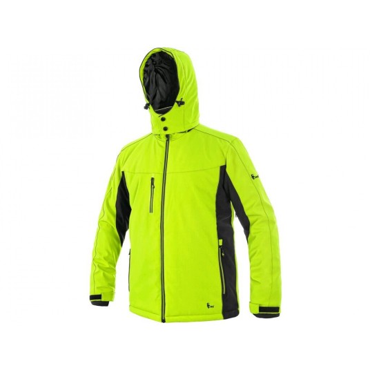 KURTKA SOFTSHELL CXS VEGAS MĘSKA ZIMOWA - ŻÓŁTO-CZARNY