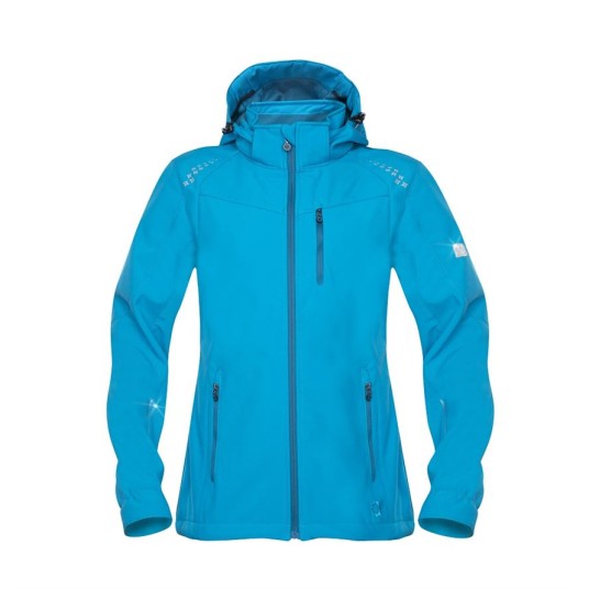 KURTKA SOFTSHELL FLORET DAMSKA - TURKUSOWY