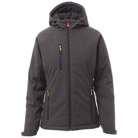 KURTKA SOFTSHELL GALE PAD LADY - ANTRACYTOWY-CZARNY