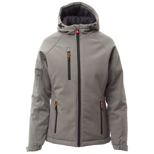 KURTKA SOFTSHELL GALE PAD LADY - ZADYMIONY-CZARNY