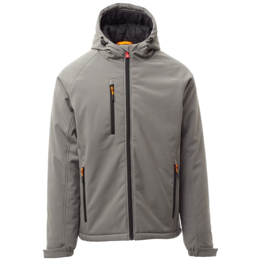 KURTKA SOFTSHELL GALE PAD - ZADYMIONY-CZARNY