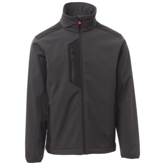 KURTKA SOFTSHELL GALWAY - ANTRACYTOWY-CZARNY
