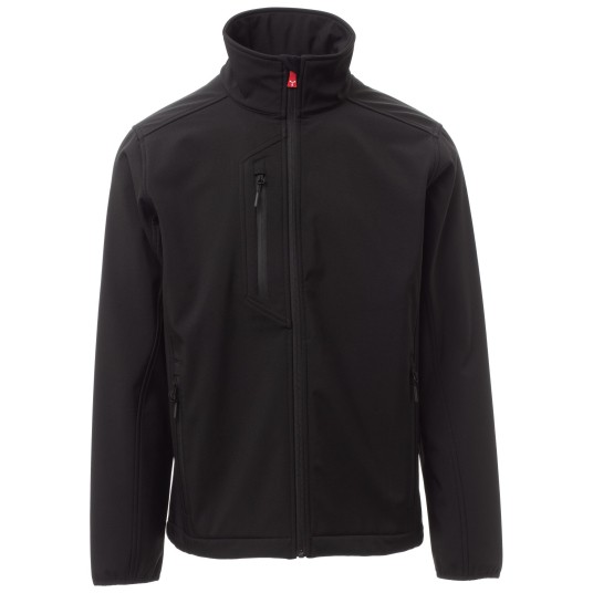 KURTKA SOFTSHELL GALWAY - CZARNY-CZARNY