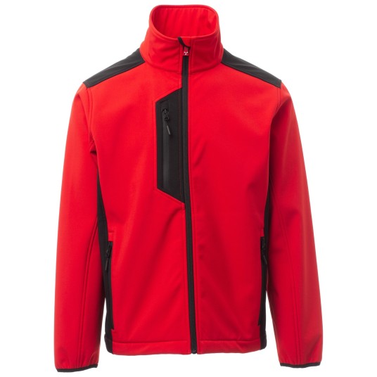 KURTKA SOFTSHELL GALWAY - CZERWONY-CZARNY
