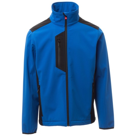 KURTKA SOFTSHELL GALWAY - KRÓLEWSKI NIEBIESKI-CZARNY