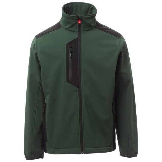 KURTKA SOFTSHELL GALWAY - LEŚNA ZIELEŃ-CZARNY