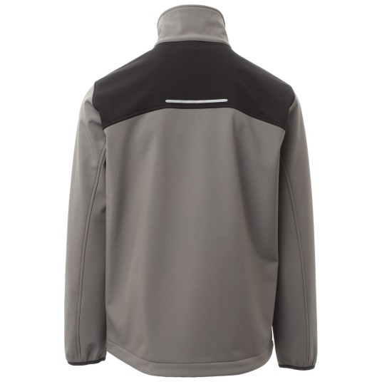 KURTKA SOFTSHELL GALWAY - ZADYMIONY-CZARNY
