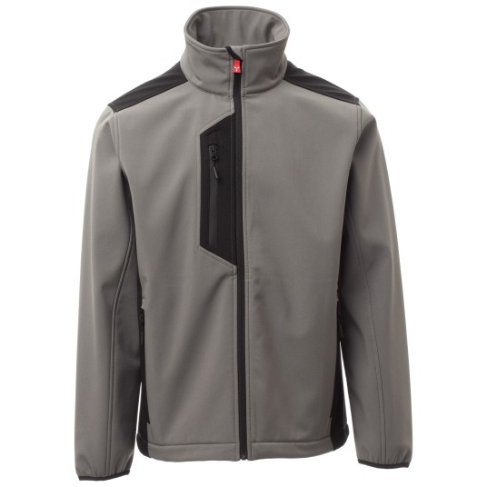 KURTKA SOFTSHELL GALWAY - ZADYMIONY-CZARNY
