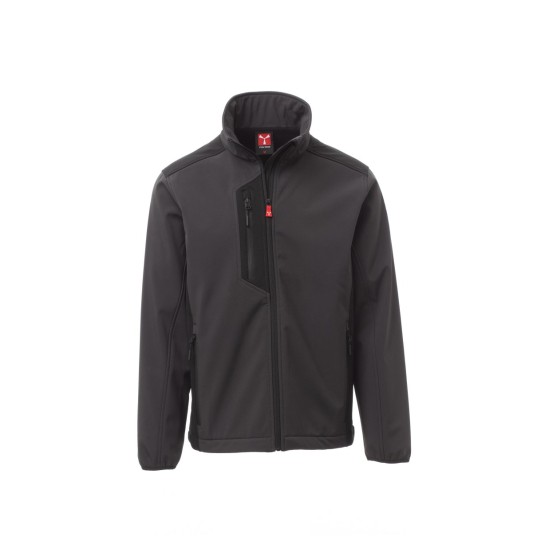 KURTKA SOFTSHELL MĘSKA GALWAY - ANTRACYTOWY/CZARNY