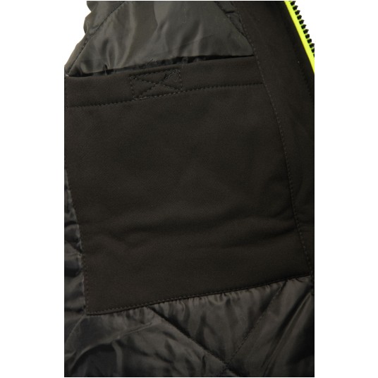 KURTKA SOFTSHELL OCIEPLANA SEVEN KINGS RIVAL - CZARNY-ŻÓŁTY