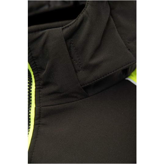 KURTKA SOFTSHELL OCIEPLANA SEVEN KINGS RIVAL - CZARNY-ŻÓŁTY