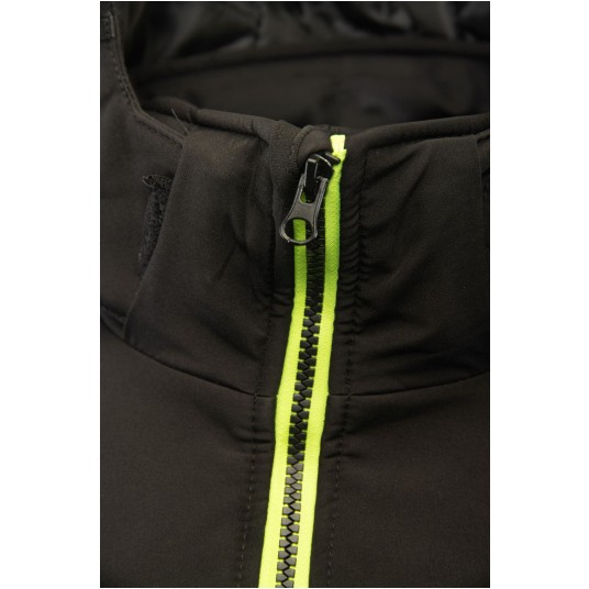 KURTKA SOFTSHELL OCIEPLANA SEVEN KINGS RIVAL - CZARNY-ŻÓŁTY