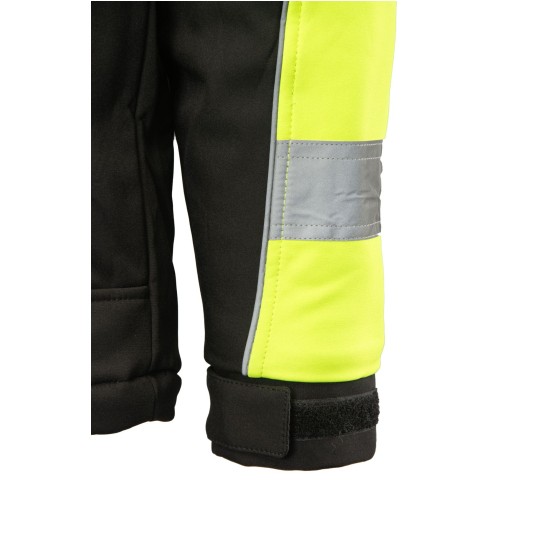 KURTKA SOFTSHELL OCIEPLANA SEVEN KINGS RIVAL - CZARNY-ŻÓŁTY