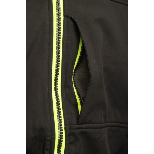 KURTKA SOFTSHELL OCIEPLANA SEVEN KINGS RIVAL - CZARNY-ŻÓŁTY