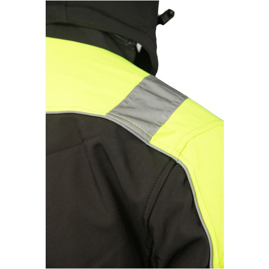 KURTKA SOFTSHELL OCIEPLANA SEVEN KINGS RIVAL - CZARNY-ŻÓŁTY