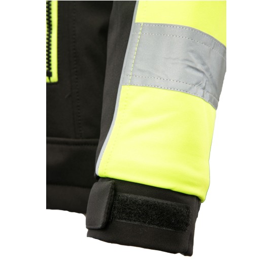 KURTKA SOFTSHELL OCIEPLANA SEVEN KINGS RIVAL - CZARNY-ŻÓŁTY