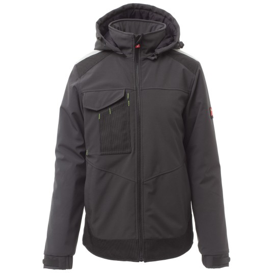 KURTKA SOFTSHELL PERFORMER PAD - ANTRACYTOWY-CZARNY