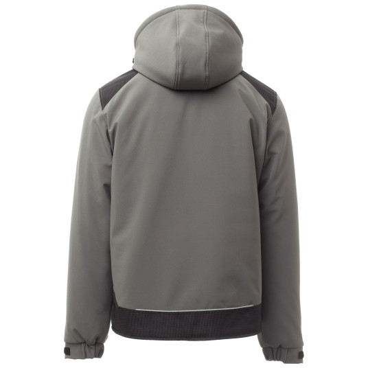 KURTKA SOFTSHELL PERFORMER PAD - ZADYMIONY-CZARNY