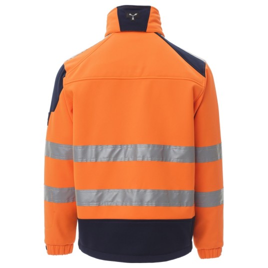 KURTKA SOFTSHELL SCREEN - POMARAŃCZOWY FLUO-GRANATOWY