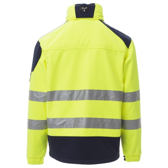 KURTKA SOFTSHELL SCREEN - ŻÓŁTY FLUO-GRANATOWY