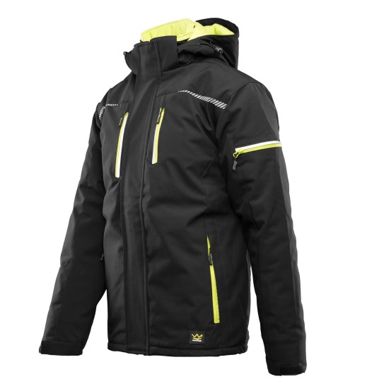 KURTKA SOFTSHELL SEVEN KINGS VECTOR OCIEPLANA - CZARNY/ZIELONY
