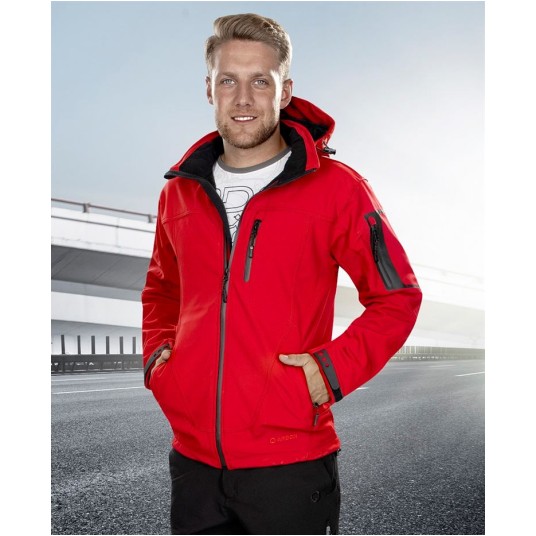 KURTKA SOFTSHELL SPIRIT - CZERWONY - 176-182CM