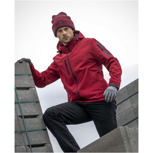 KURTKA SOFTSHELL SPIRIT ZIMOWA - CZERWONY