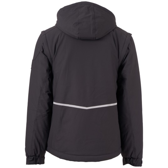 KURTKA SOFTSHELL STREAM 2IN1 LITE PAD - ANTRACYTOWY-CZARNY