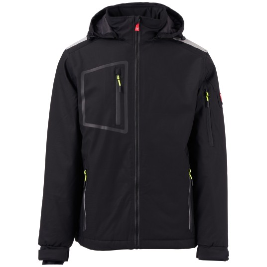 KURTKA SOFTSHELL STREAM LITE PAD - CZARNY-CZARNY