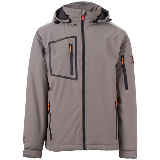 KURTKA SOFTSHELL STREAM LITE PAD - ZADYMIONY-CZARNY