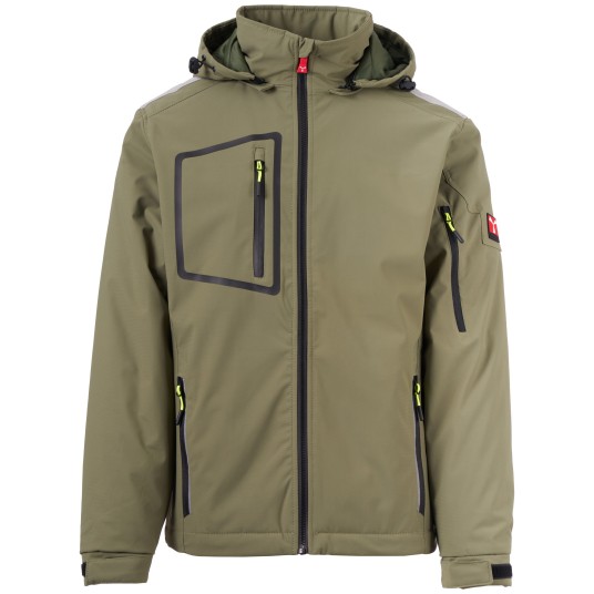 KURTKA SOFTSHELL STREAM LITE PAD - ZIELONY WOJSKOWY-ZIELONY