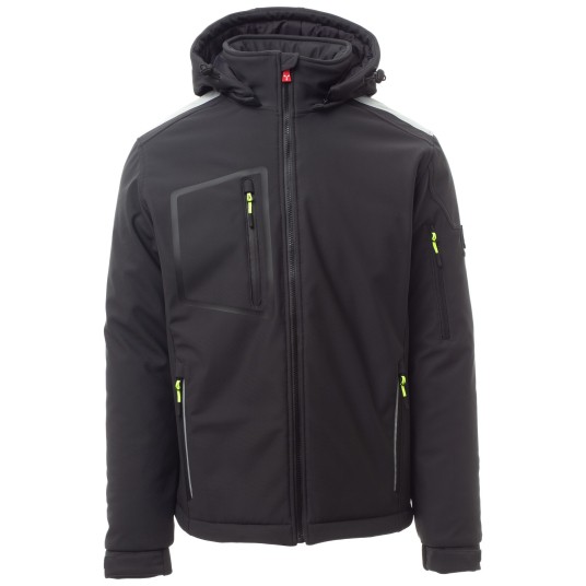 KURTKA SOFTSHELL STREAM PAD - ANTRACYTOWY-CZARNY