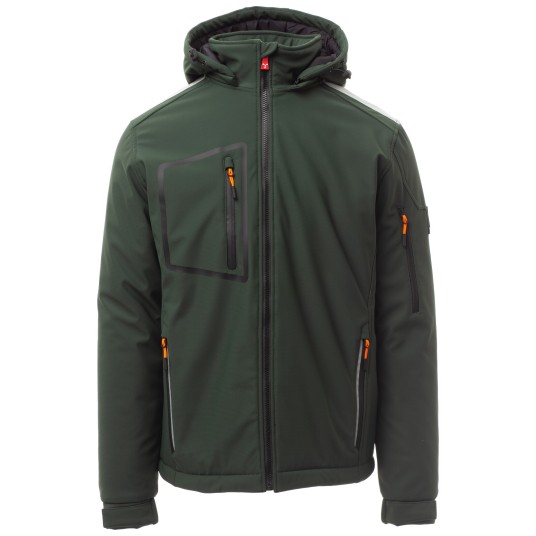 KURTKA SOFTSHELL STREAM PAD - LEŚNA ZIELEŃ-CZARNY